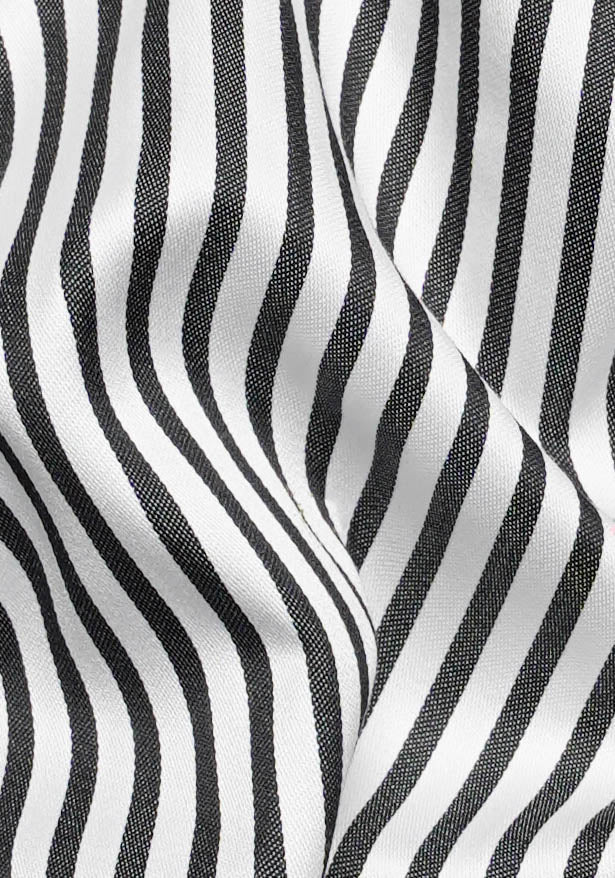 Super Fine Black Stripes - Wrinkle Free - Image 2