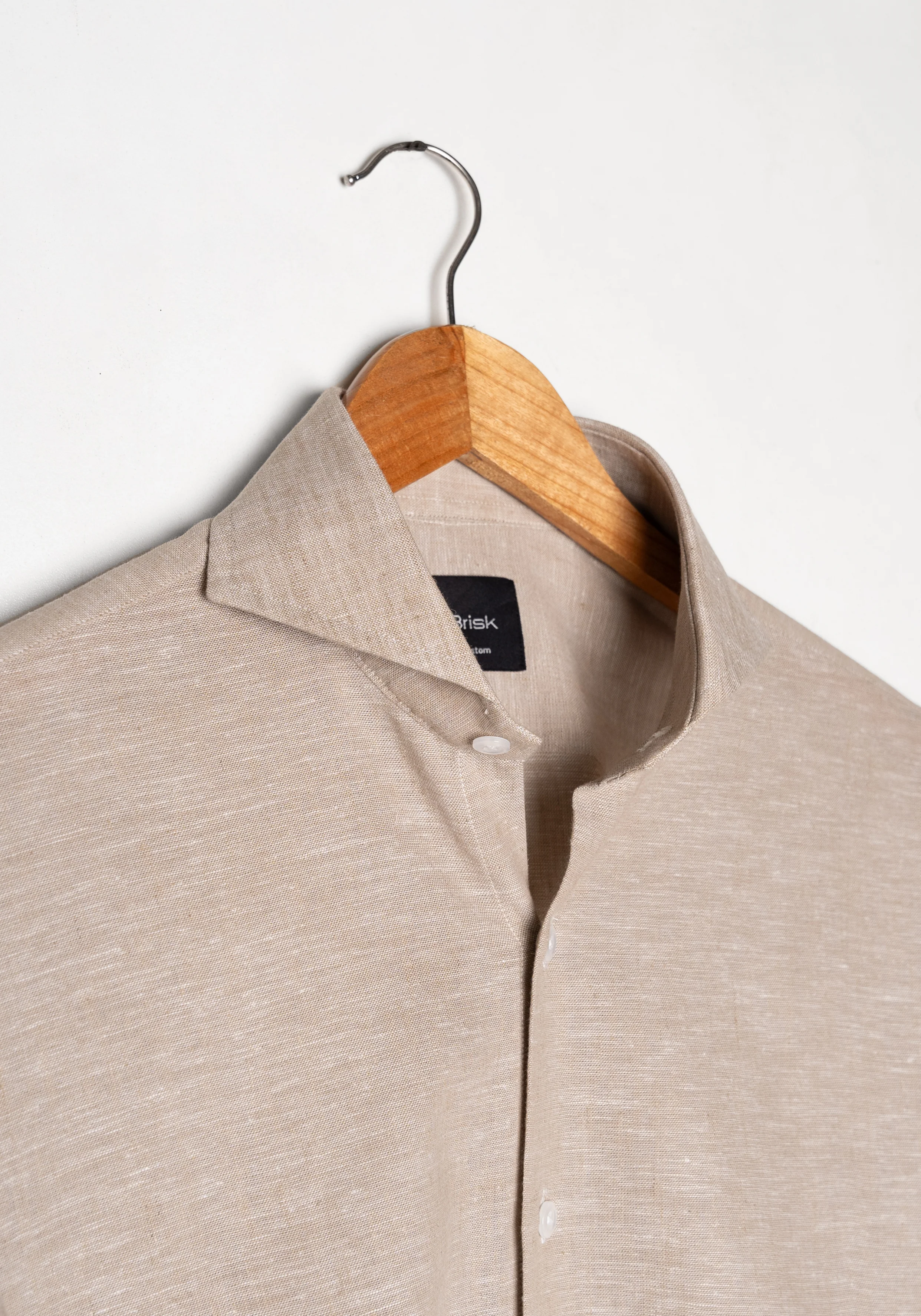 Tan Cotton-Linen Shirt - Image 7