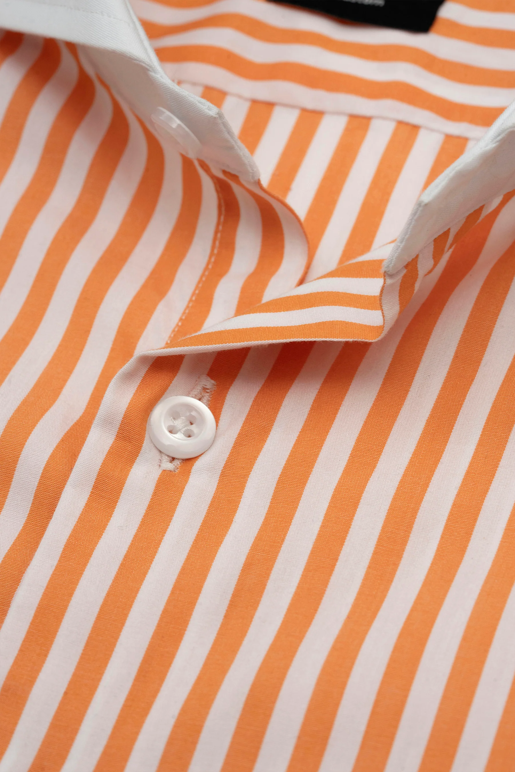 Tangerine Bengal Striped Pima Cotton Shirt - Wrinkle Resistant - Image 4
