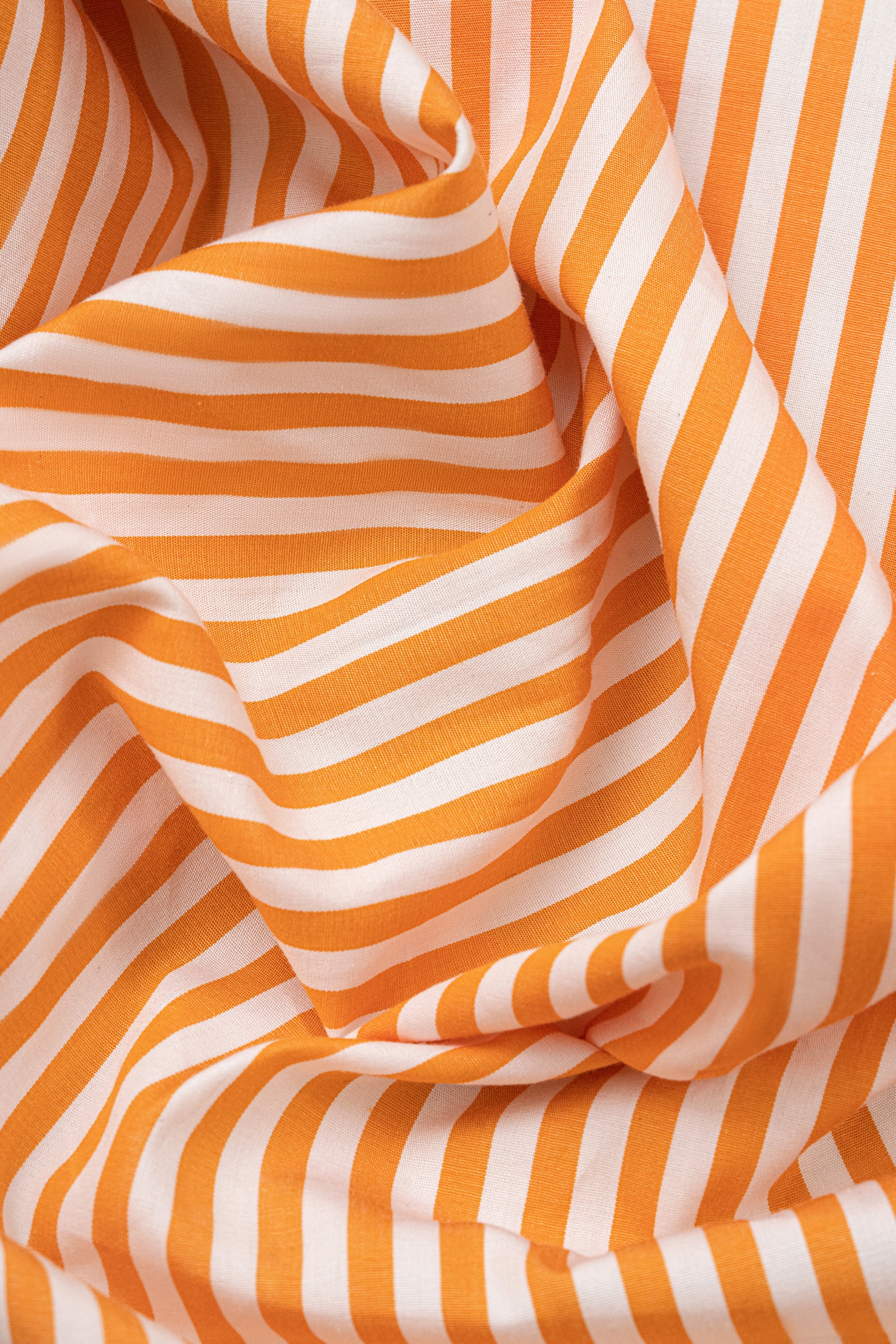Tangerine Bengal Striped Pima Cotton Shirt - Wrinkle Resistant - Image 6