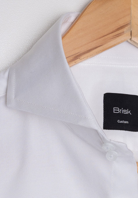 White Oxford Shirt - High Cut Away Extreme Collar - Image 5